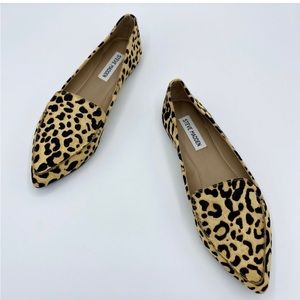 Steve Madden Leopard Feather Genuine Calf Hair Loafer Size 8